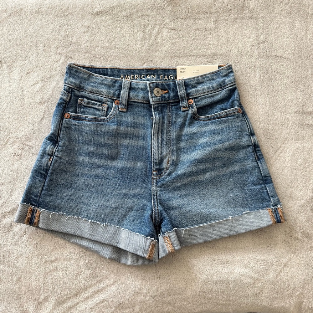 American Eagle Super High Rise Mom Shorts